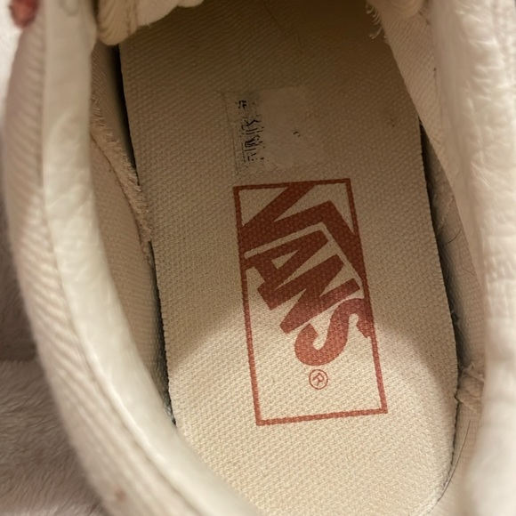 Women’s size 5 vans shoes. Pink and blue and cream. GUC. - Picture 9 of 12